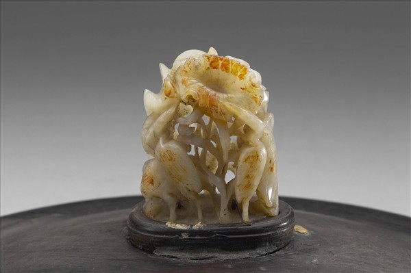 汀渚鷺鷥紋玉頂