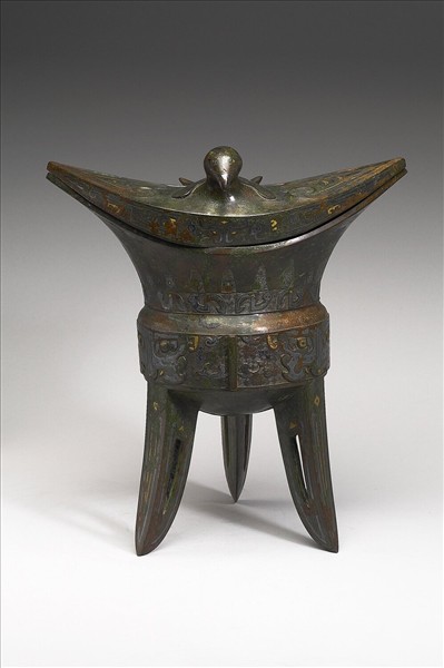 錯金銀獸面紋角