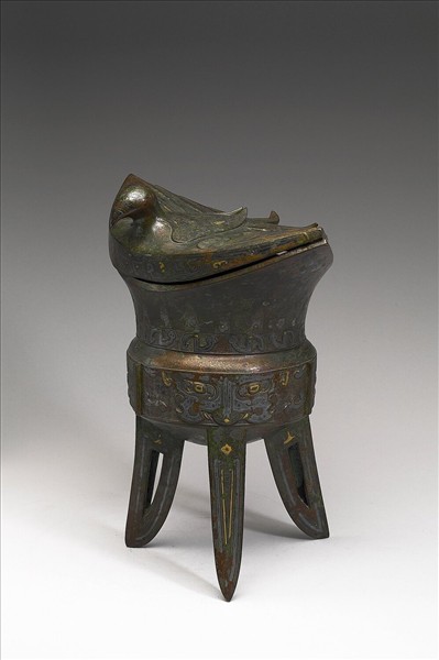 錯金銀獸面紋角