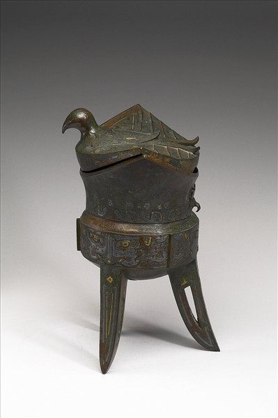 錯金銀獸面紋角