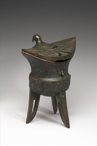 錯金銀獸面紋角