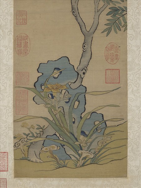 宋緙絲芝蘭　軸