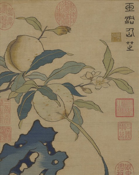 宋緙絲玉洞仙芝圖　軸