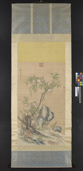 清緙絲群芳祝壽　軸