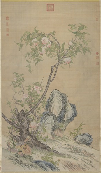 清緙絲群芳祝壽　軸