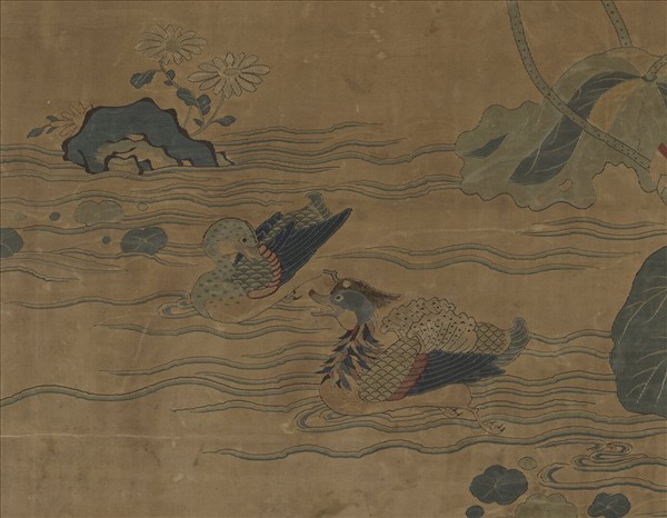 宋緙絲花鳥　軸