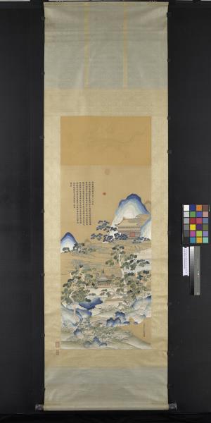 清孔憲培妻于氏恭繡御製萬年枝上日初長詩意　軸