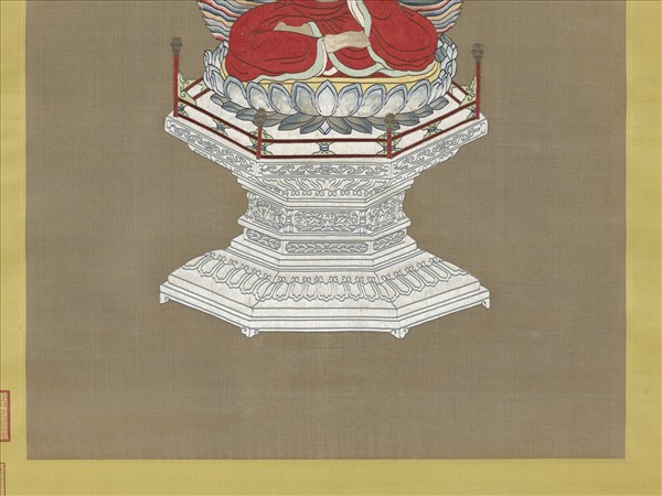 清御製贊繡線無量壽佛　軸