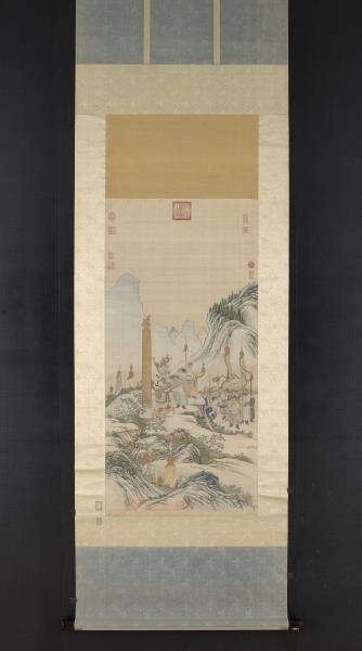 無名氏緙絲銅柱銘勳圖　軸