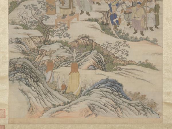 無名氏緙絲銅柱銘勳圖　軸