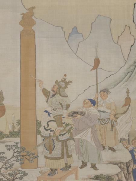 無名氏緙絲銅柱銘勳圖　軸