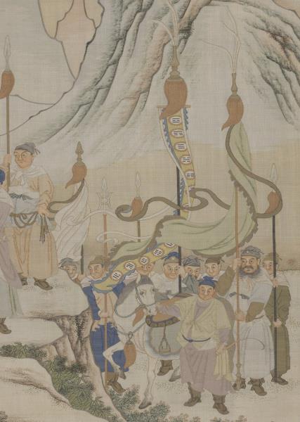 無名氏緙絲銅柱銘勳圖　軸