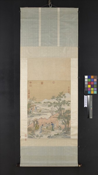 清緙絲場圃秋成圖　軸