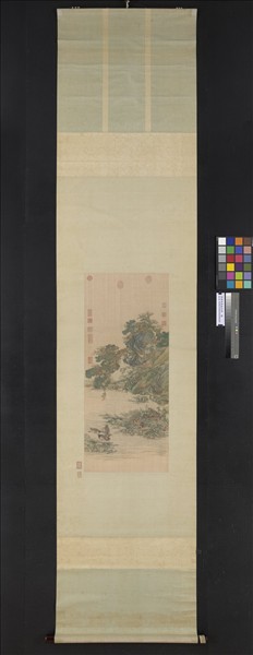 清緙絲春谿浴鴨　軸