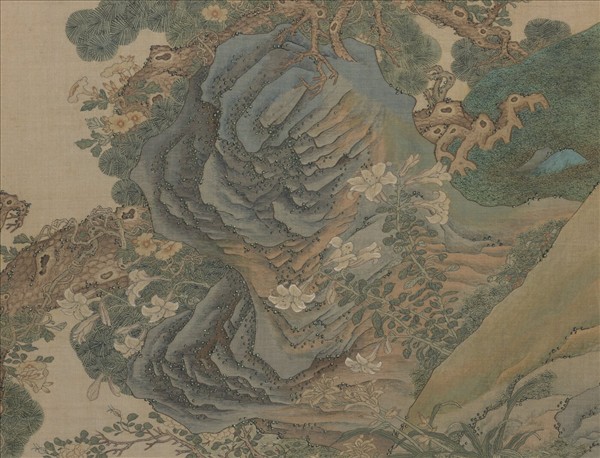 清緙絲春谿浴鴨　軸