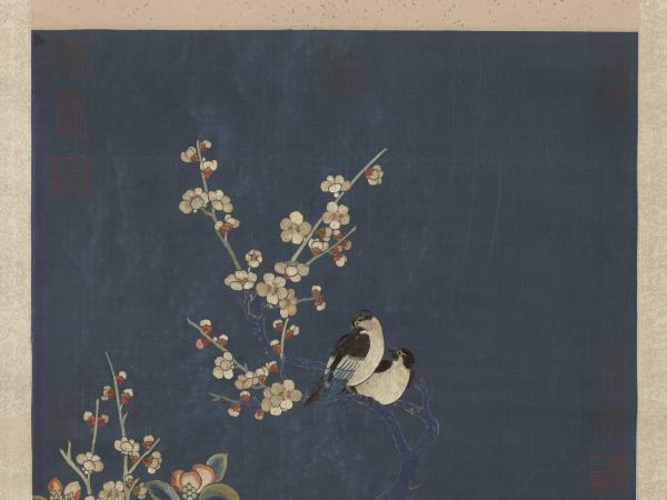 元繡先春四喜　軸