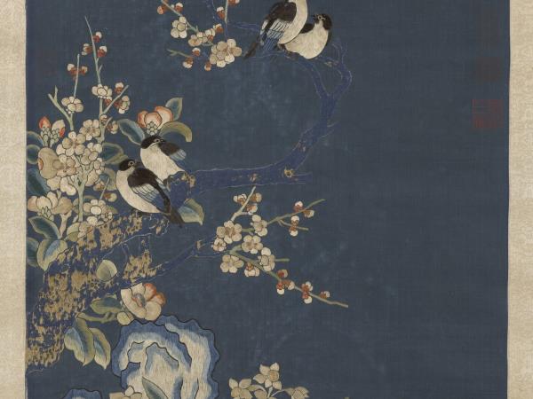 元繡先春四喜　軸