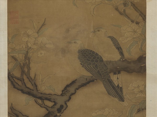 宋緙絲花鳥　軸