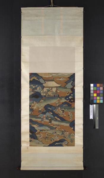 宋緙絲上元嬰戲圖　軸