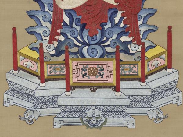 清御製贊繡線無量壽佛　軸