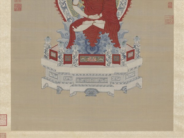 清御製贊緙絲無量壽佛　軸