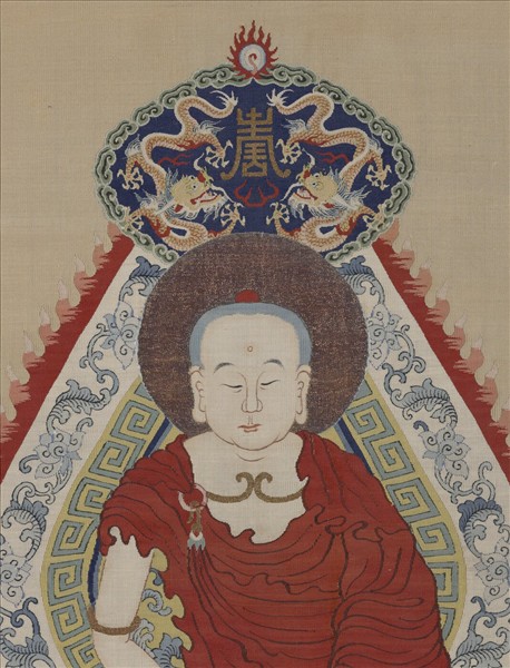 清御製贊緙絲無量壽佛　軸