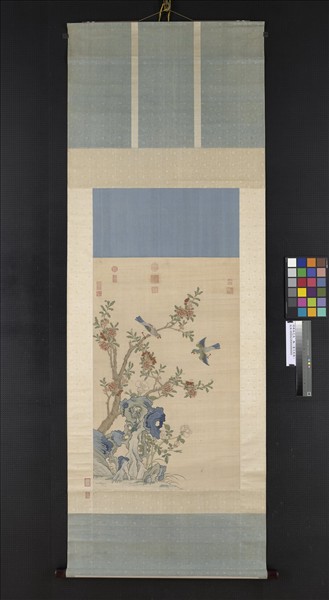 明緙絲花鳥　軸