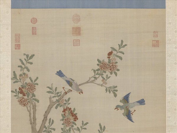 明緙絲花鳥　軸