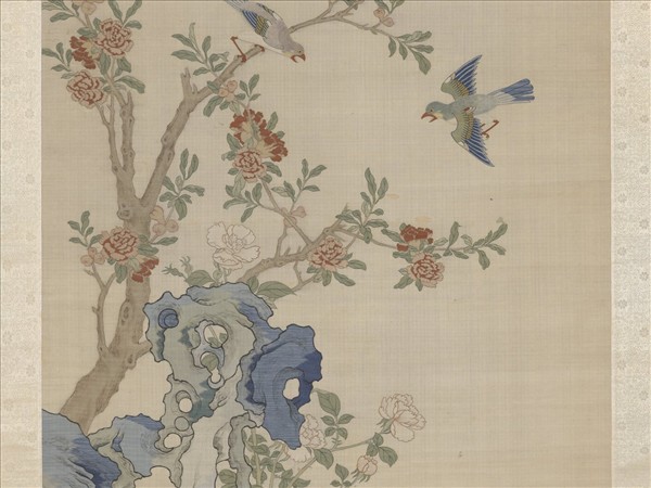 明緙絲花鳥　軸