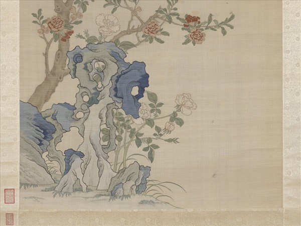 明緙絲花鳥　軸