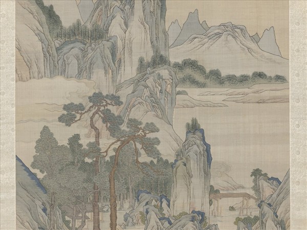 清無名氏緙絲山水（審定乾隆）