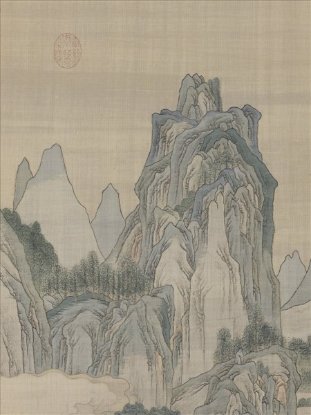 清無名氏緙絲山水（審定乾隆）