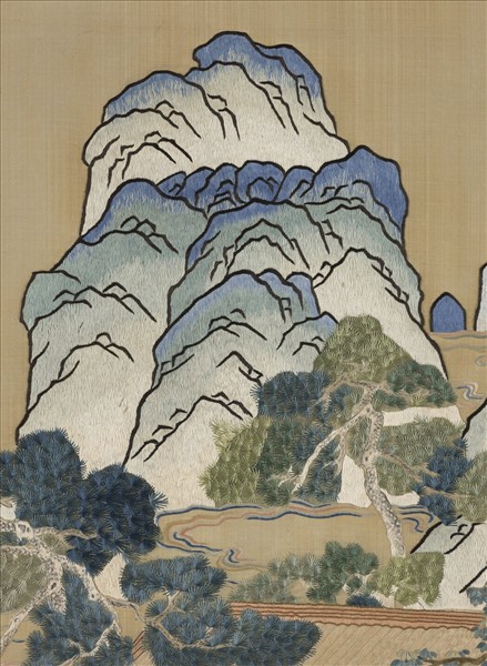 清孔憲培之妻于氏繡御製樂壽堂詩意圖　軸