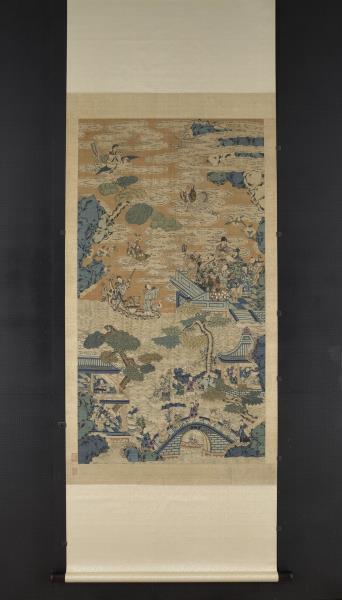 緙絲祝壽圖　軸