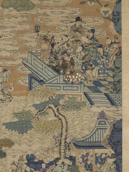 緙絲祝壽圖　軸