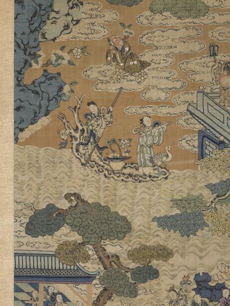 緙絲祝壽圖　軸