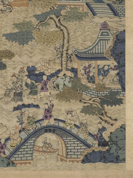 緙絲祝壽圖　軸