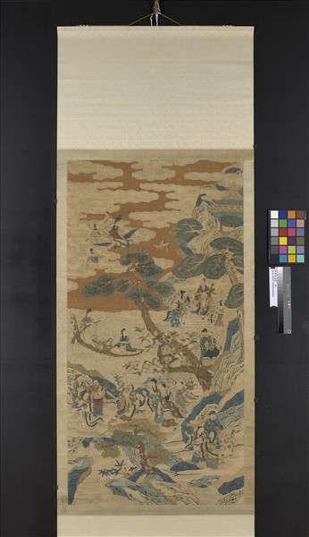 緙絲祝壽圖　軸