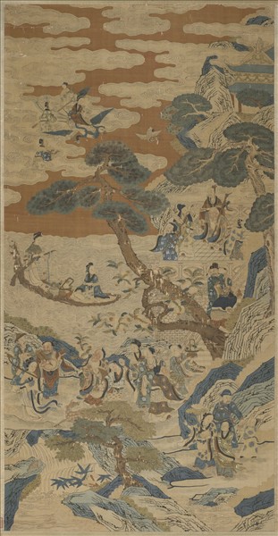 緙絲祝壽圖　軸