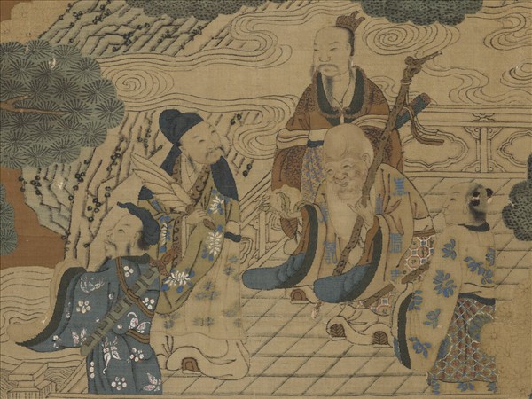 緙絲祝壽圖　軸