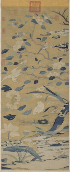 宋緙絲花卉翎毛　軸