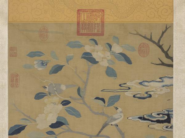 宋緙絲花卉翎毛　軸