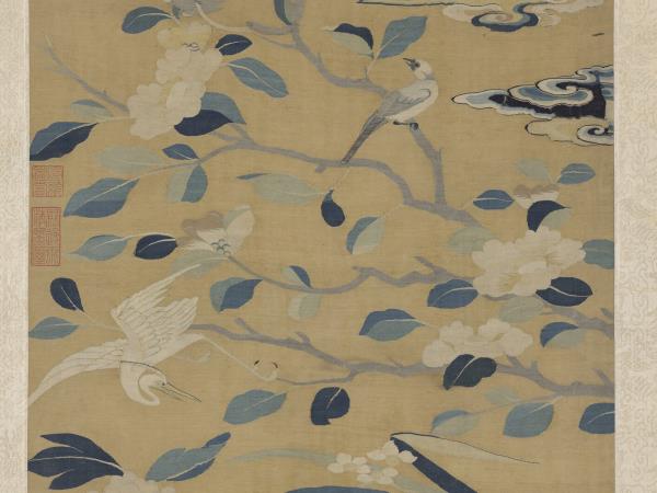 宋緙絲花卉翎毛　軸