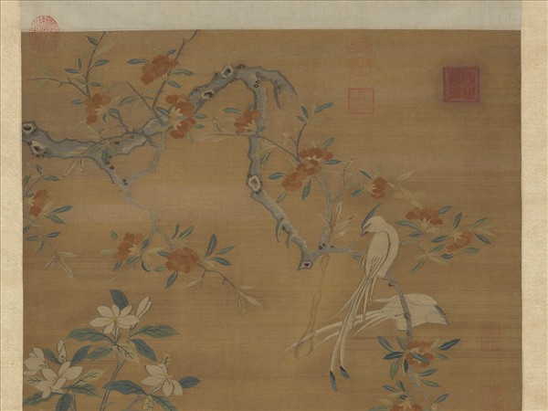 宋緙絲花鳥　軸