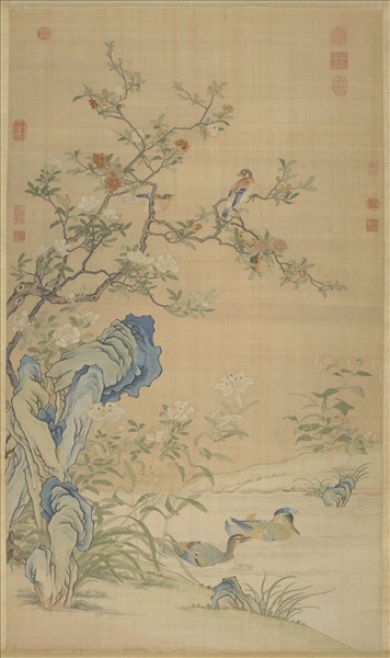 清緙絲香國流霞　軸