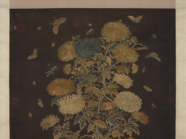 宋繡菊花廉（一）　軸