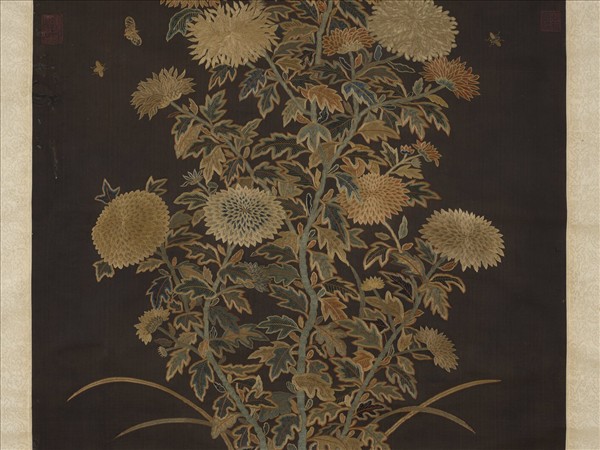 宋繡菊花廉（一）　軸