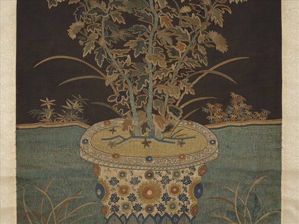 宋繡菊花廉（一）　軸