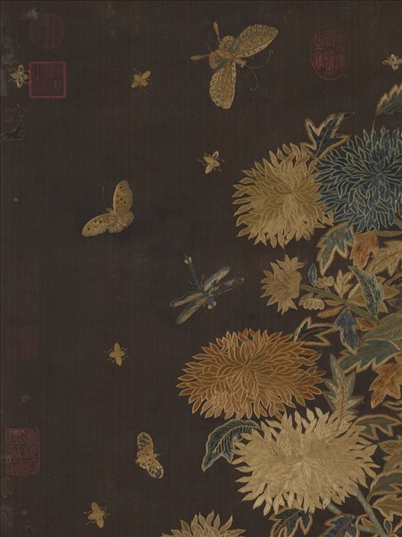 宋繡菊花廉（一）　軸