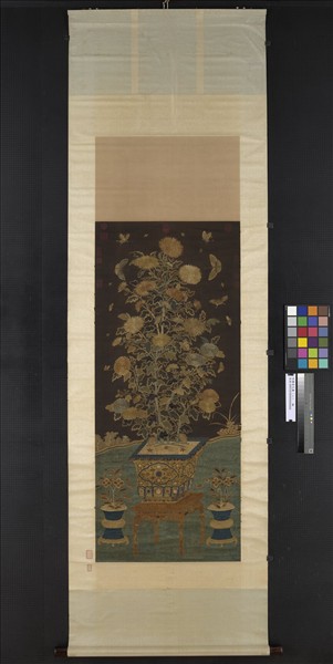 宋繡菊花廉（二）　軸